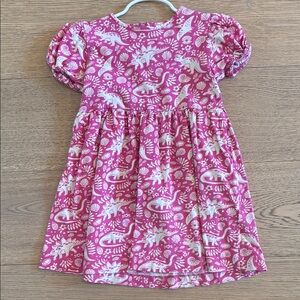 Mini Boden Pink Dinosaur Kids Dress